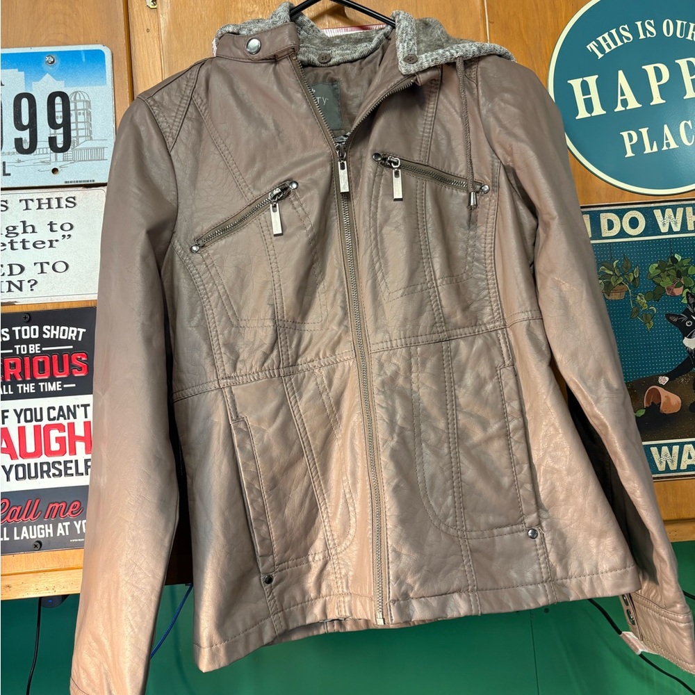 Vanity Tan Faux Leather Jacket